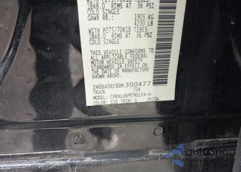 2013 Nissan Titan Pro-4X из США, поврежденный, VIN 1N6BA0EC6DN300477